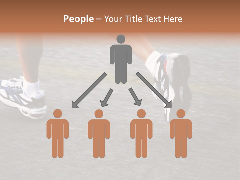 Feet Of A Running Woman PowerPoint Template