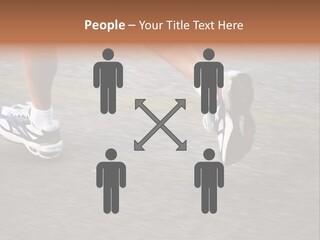 Feet Of A Running Woman PowerPoint Template