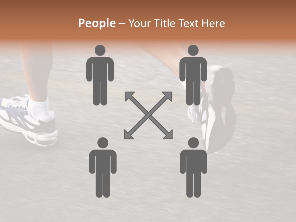 Feet Of A Running Woman PowerPoint Template