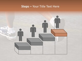 Feet Of A Running Woman PowerPoint Template