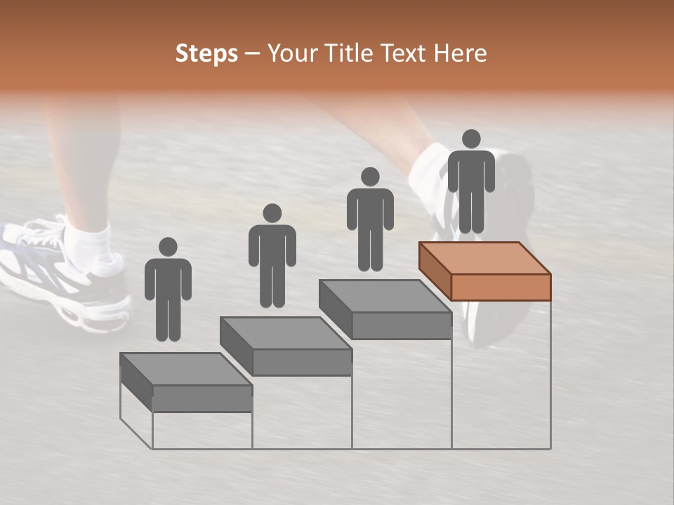 Feet Of A Running Woman PowerPoint Template
