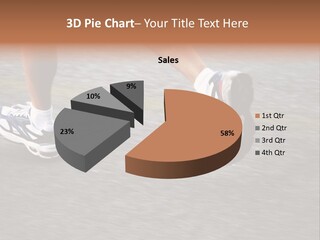 Feet Of A Running Woman PowerPoint Template