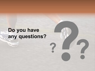 Feet Of A Running Woman PowerPoint Template