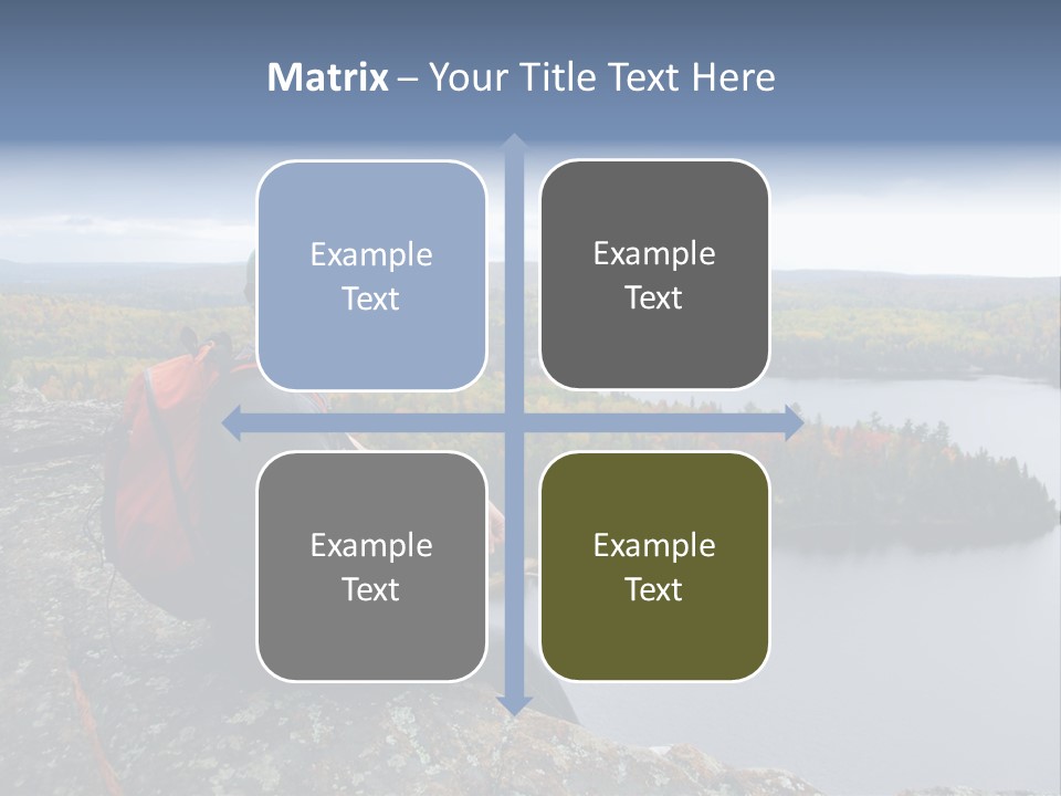 A Hiker Sitting On A Cliff Edge Enjoying Scenic View PowerPoint Template