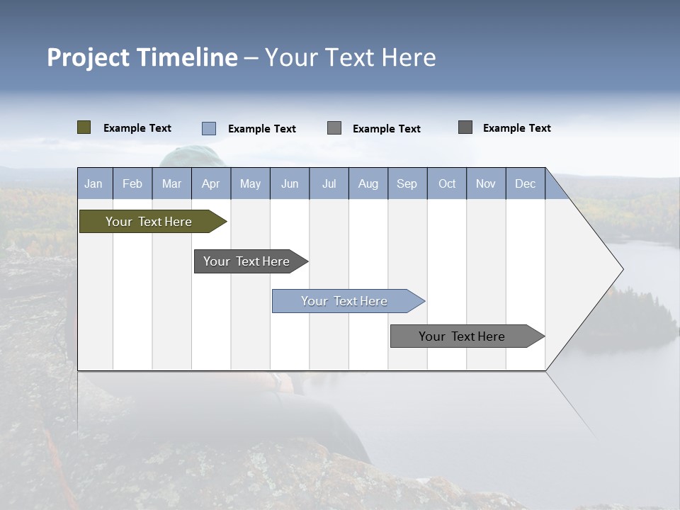 A Hiker Sitting On A Cliff Edge Enjoying Scenic View PowerPoint Template