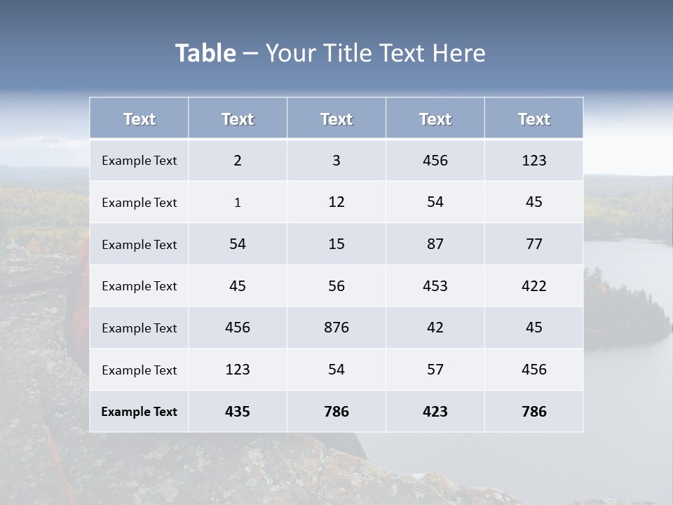 A Hiker Sitting On A Cliff Edge Enjoying Scenic View PowerPoint Template