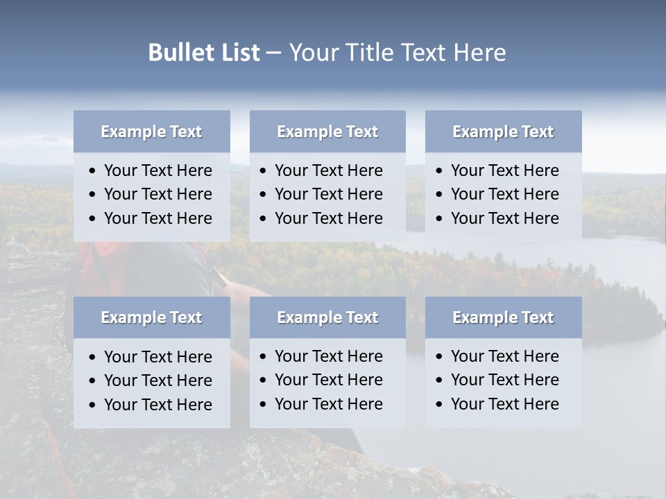 A Hiker Sitting On A Cliff Edge Enjoying Scenic View PowerPoint Template
