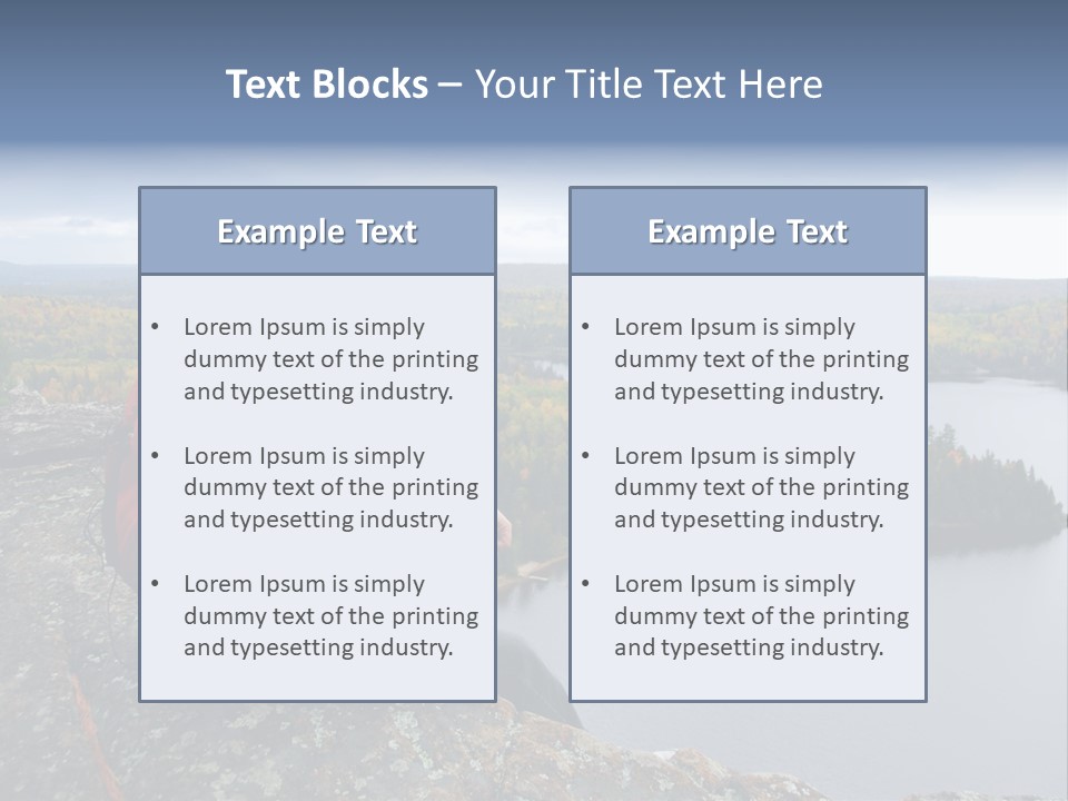 A Hiker Sitting On A Cliff Edge Enjoying Scenic View PowerPoint Template