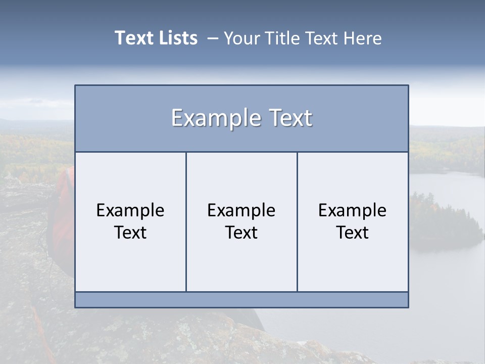 A Hiker Sitting On A Cliff Edge Enjoying Scenic View PowerPoint Template