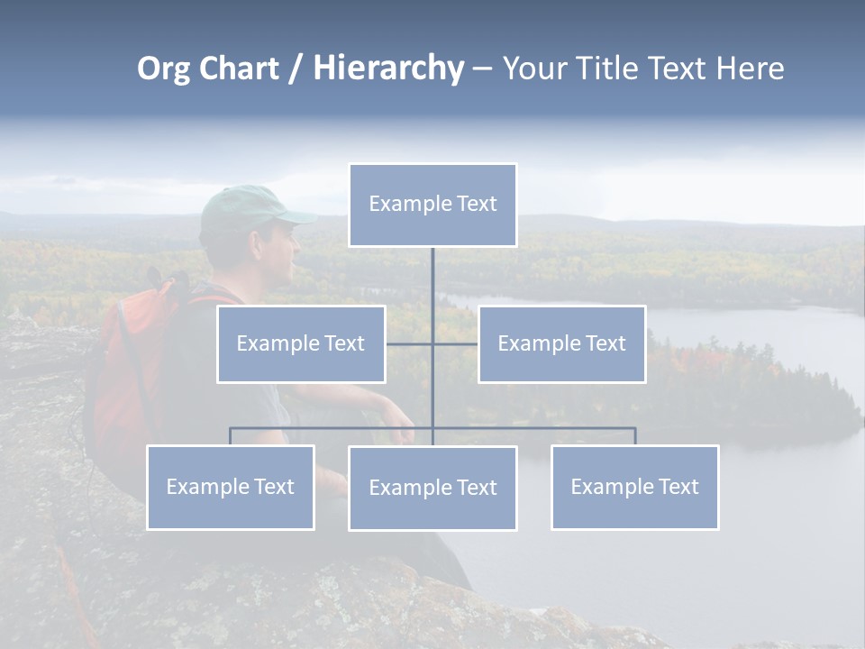A Hiker Sitting On A Cliff Edge Enjoying Scenic View PowerPoint Template