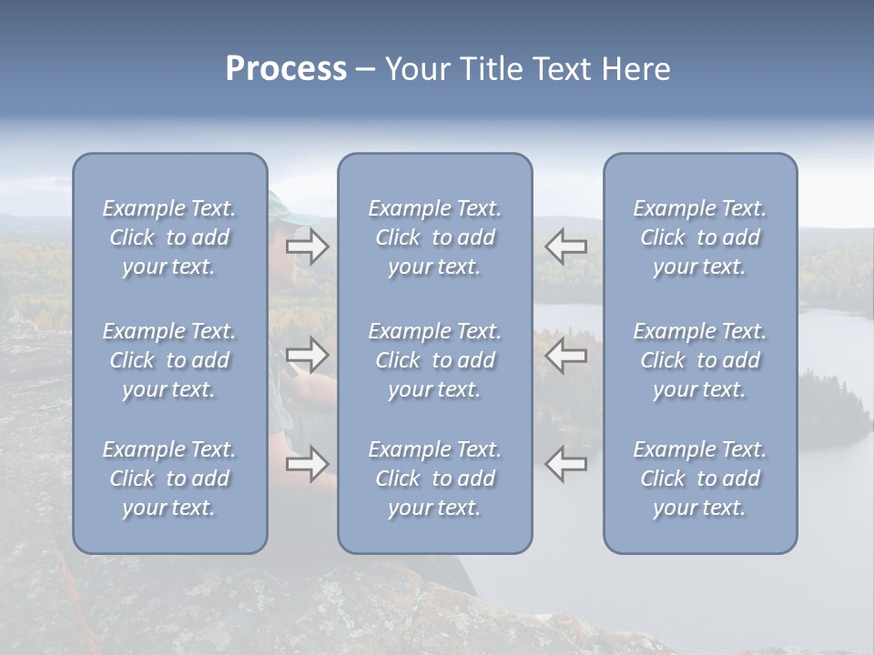 A Hiker Sitting On A Cliff Edge Enjoying Scenic View PowerPoint Template