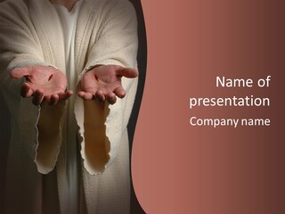 The Nail Scared Hands Of Jesus PowerPoint Template