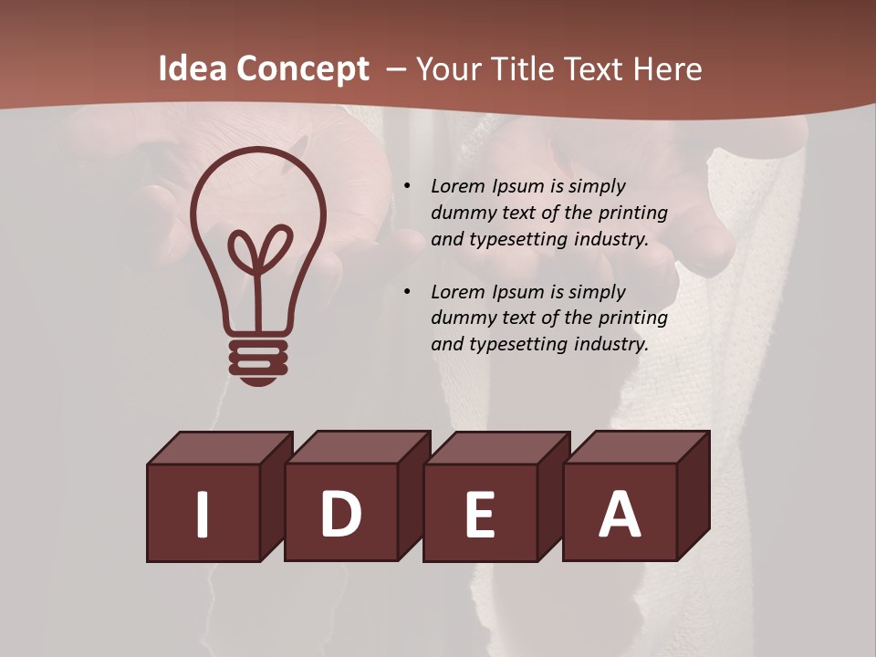 The Nail Scared Hands Of Jesus PowerPoint Template