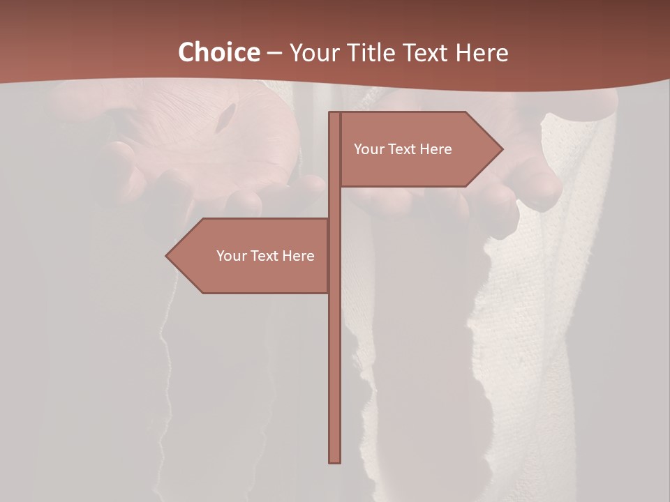 The Nail Scared Hands Of Jesus PowerPoint Template