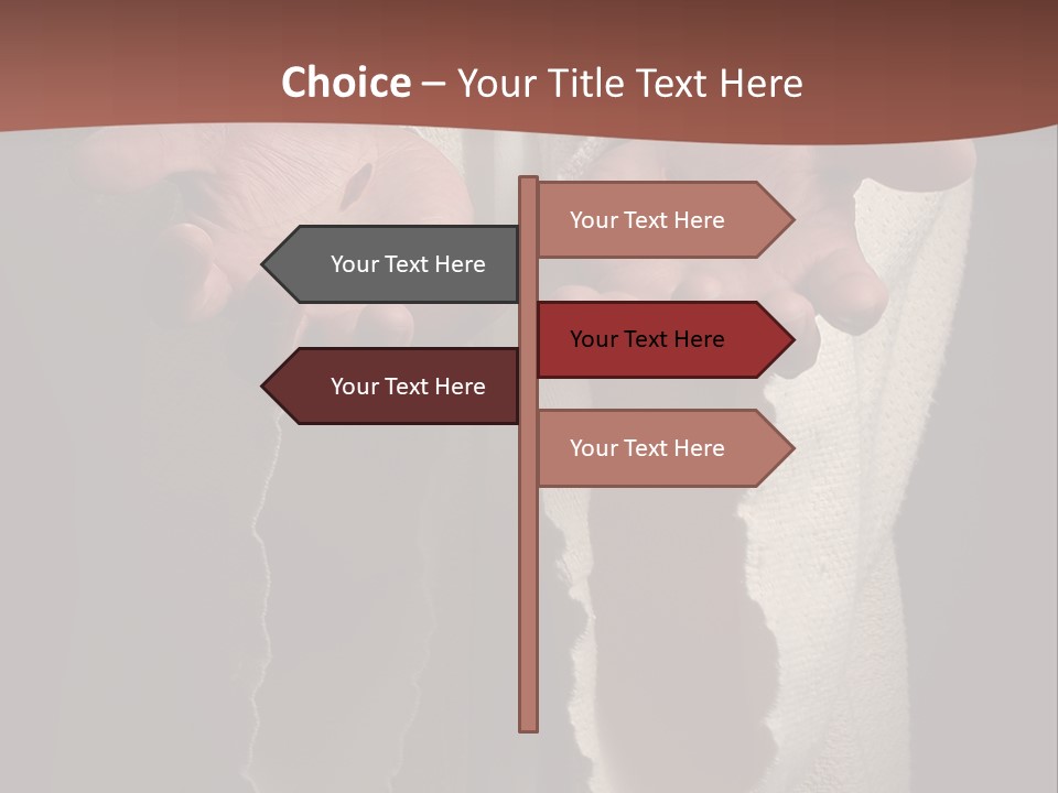 The Nail Scared Hands Of Jesus PowerPoint Template