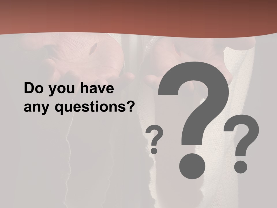 The Nail Scared Hands Of Jesus PowerPoint Template