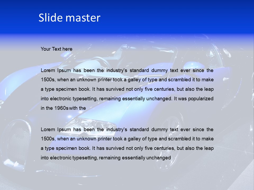 Sports Car On Display. Editorial Use. PowerPoint Template