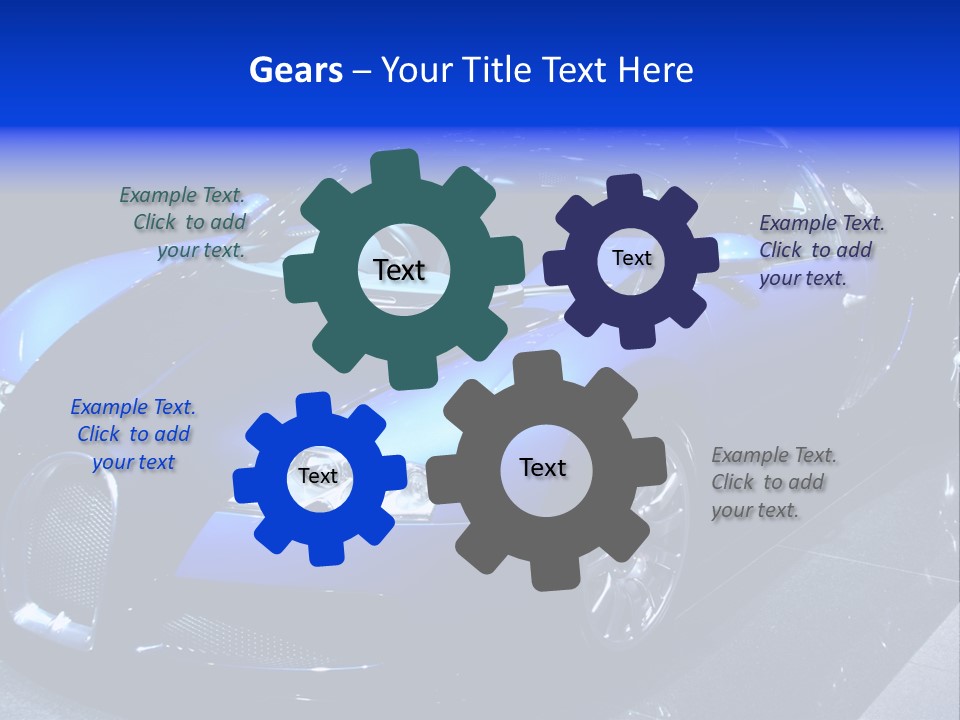 Sports Car On Display. Editorial Use. PowerPoint Template