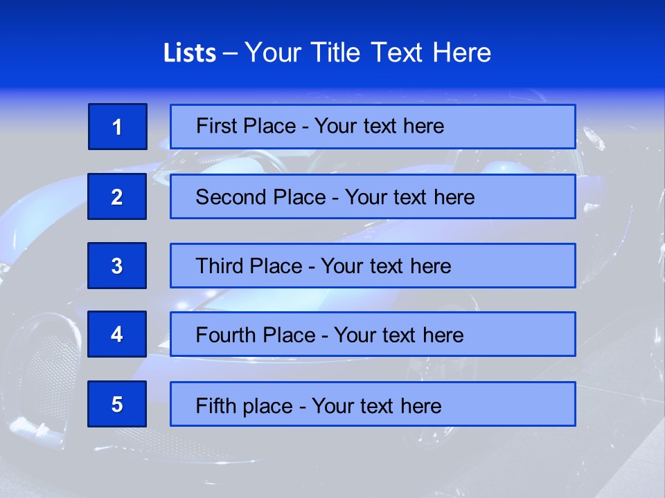 Sports Car On Display. Editorial Use. PowerPoint Template