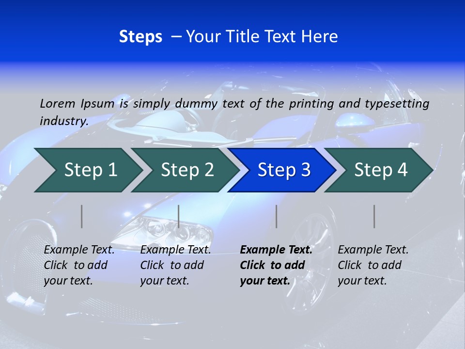 Sports Car On Display. Editorial Use. PowerPoint Template