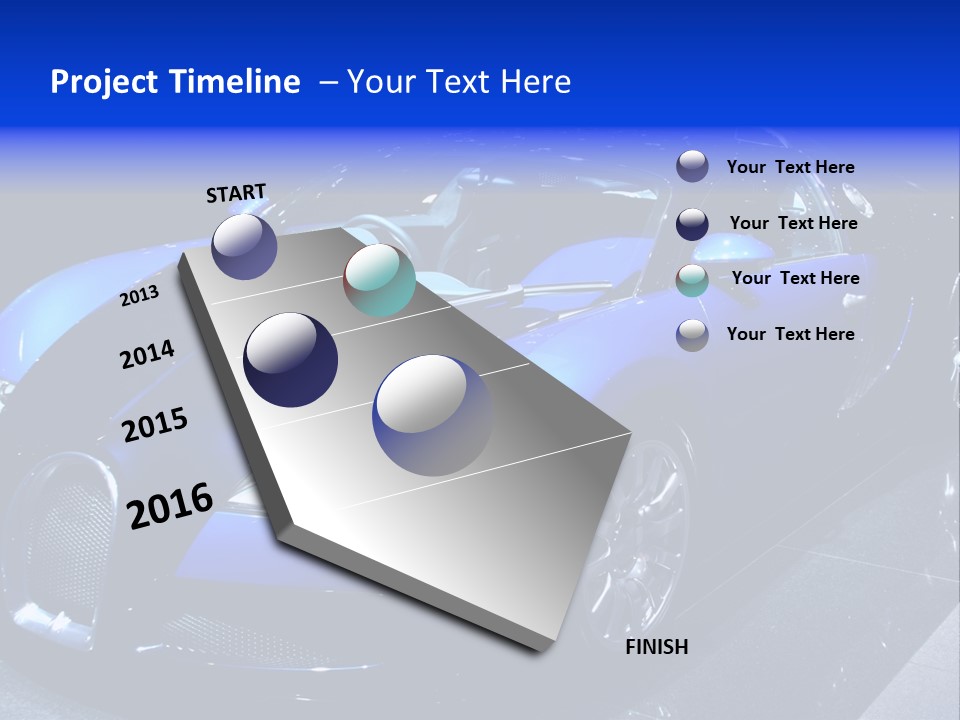 Sports Car On Display. Editorial Use. PowerPoint Template