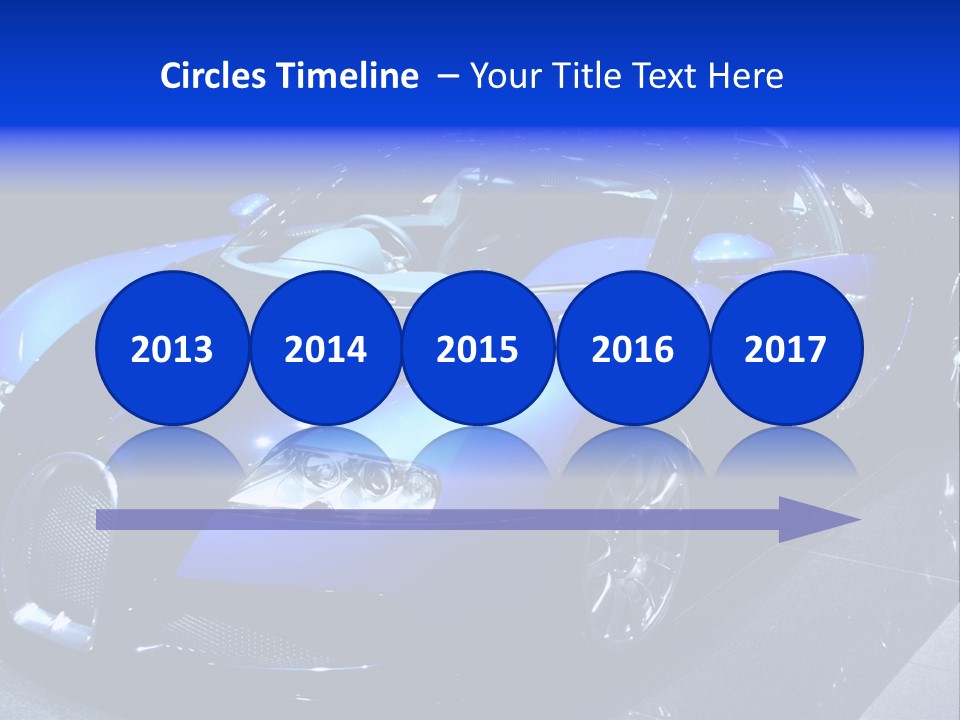 Sports Car On Display. Editorial Use. PowerPoint Template