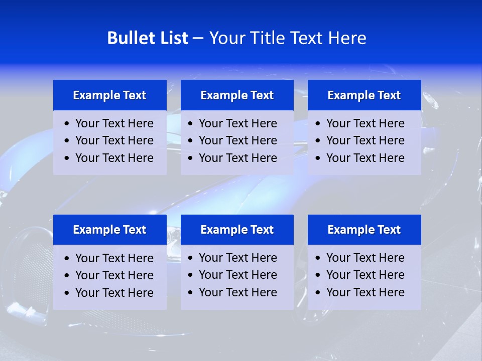 Sports Car On Display. Editorial Use. PowerPoint Template