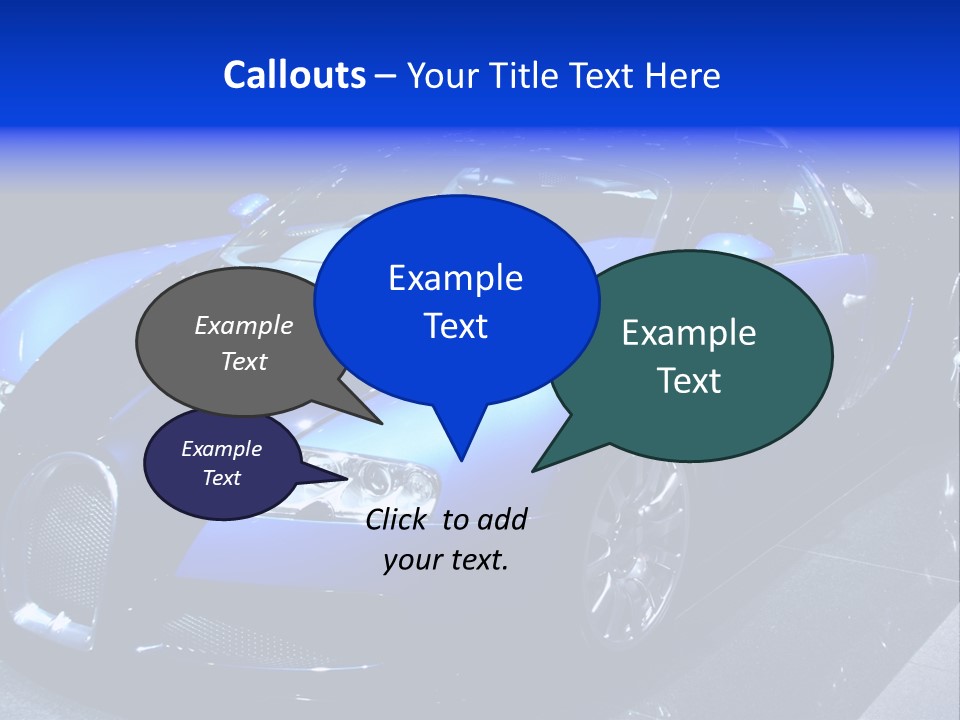 Sports Car On Display. Editorial Use. PowerPoint Template