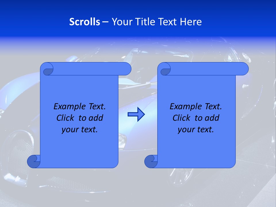 Sports Car On Display. Editorial Use. PowerPoint Template