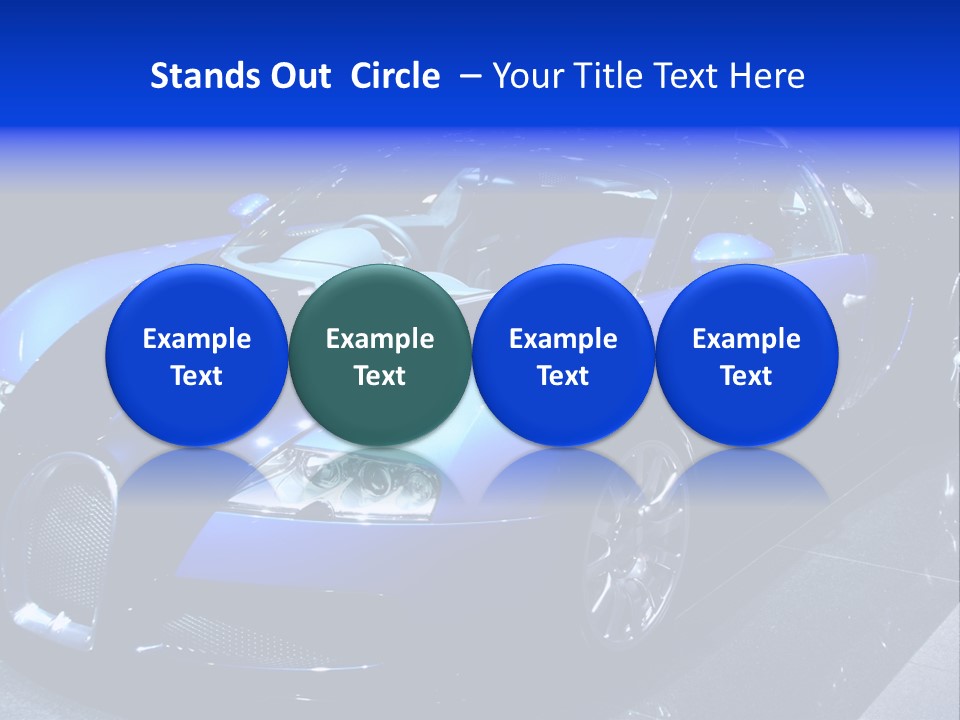 Sports Car On Display. Editorial Use. PowerPoint Template