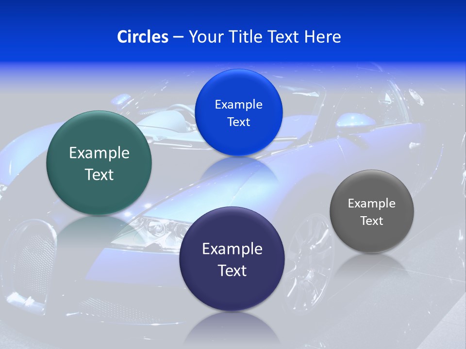 Sports Car On Display. Editorial Use. PowerPoint Template