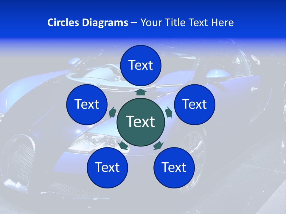 Sports Car On Display. Editorial Use. PowerPoint Template