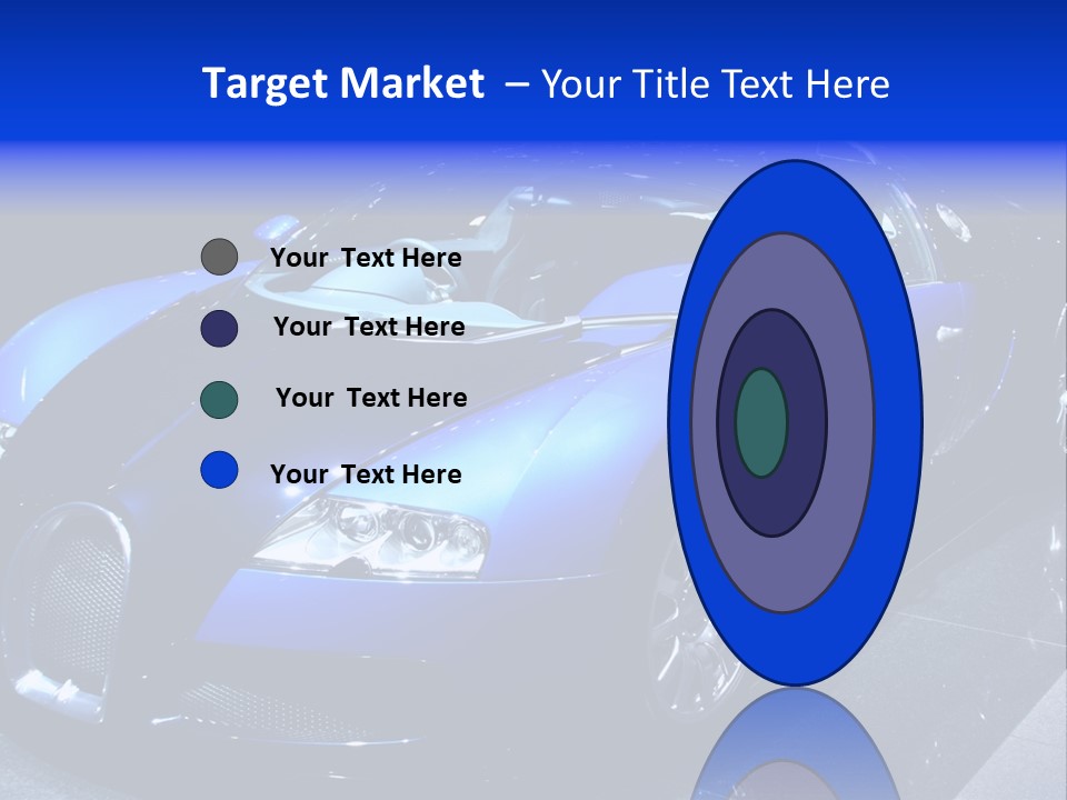 Sports Car On Display. Editorial Use. PowerPoint Template