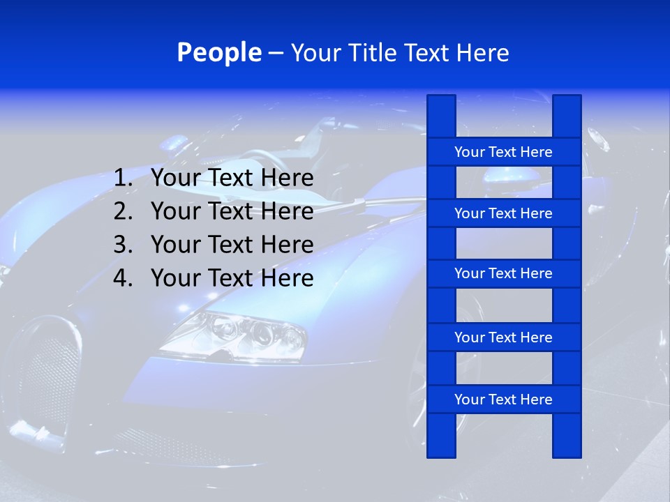 Sports Car On Display. Editorial Use. PowerPoint Template