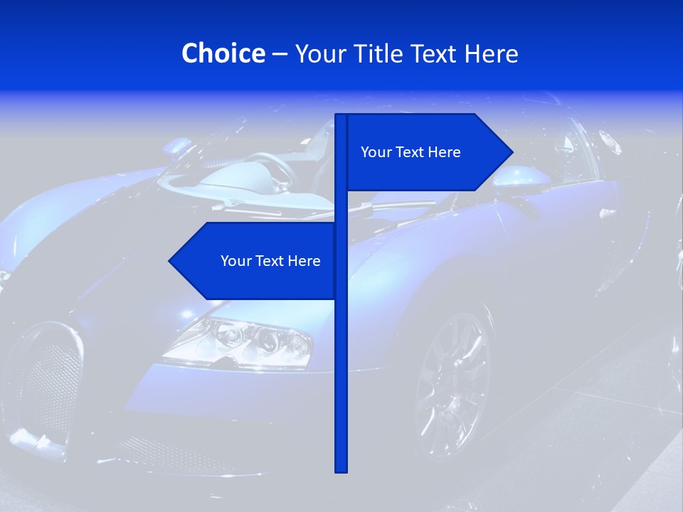 Sports Car On Display. Editorial Use. PowerPoint Template