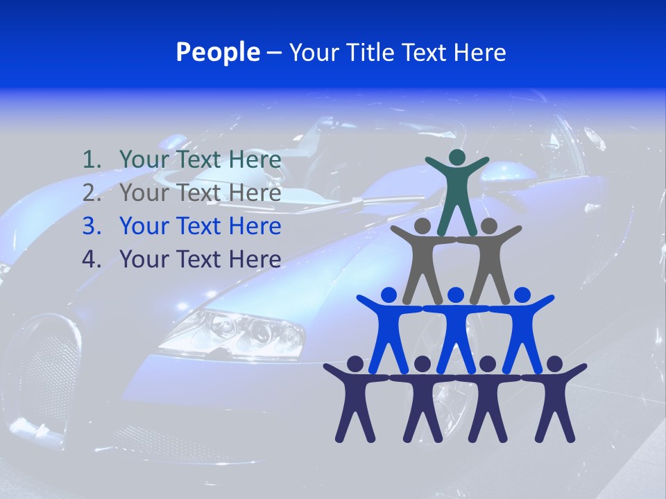 Sports Car On Display. Editorial Use. PowerPoint Template