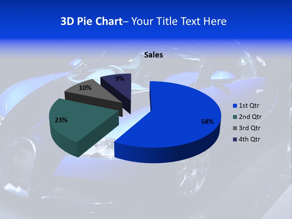 Sports Car On Display. Editorial Use. PowerPoint Template