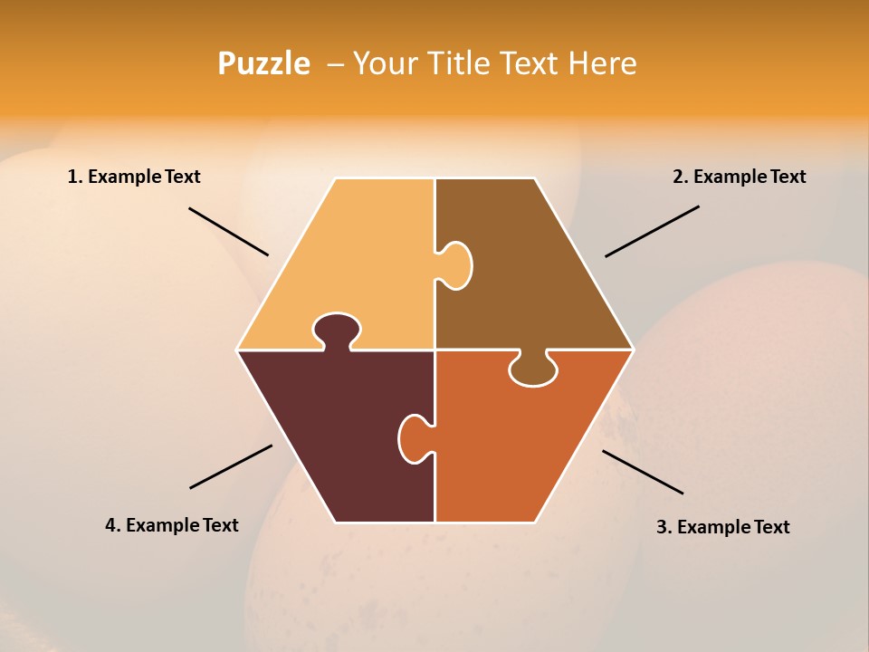 Organically Produced Free Range Eggs Showing Diversity And Variety PowerPoint Template