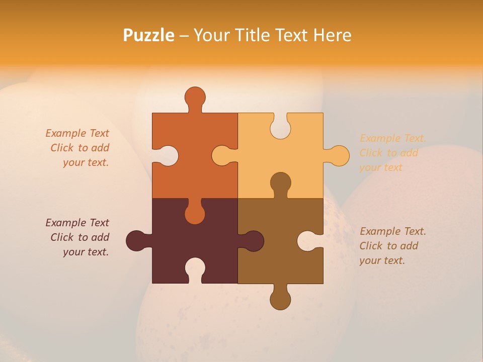 Organically Produced Free Range Eggs Showing Diversity And Variety PowerPoint Template