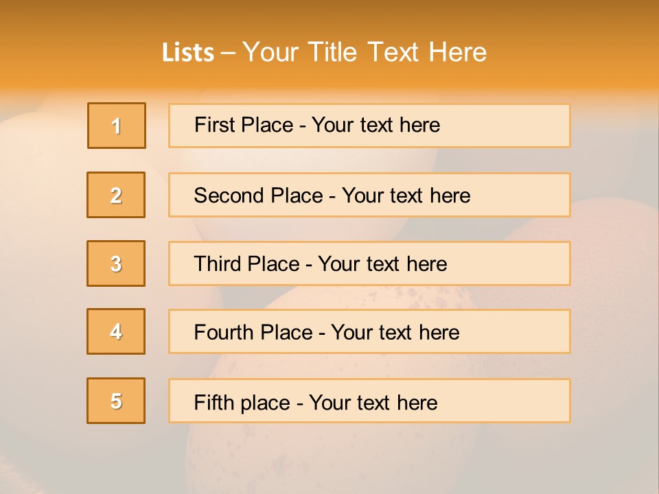 Organically Produced Free Range Eggs Showing Diversity And Variety PowerPoint Template