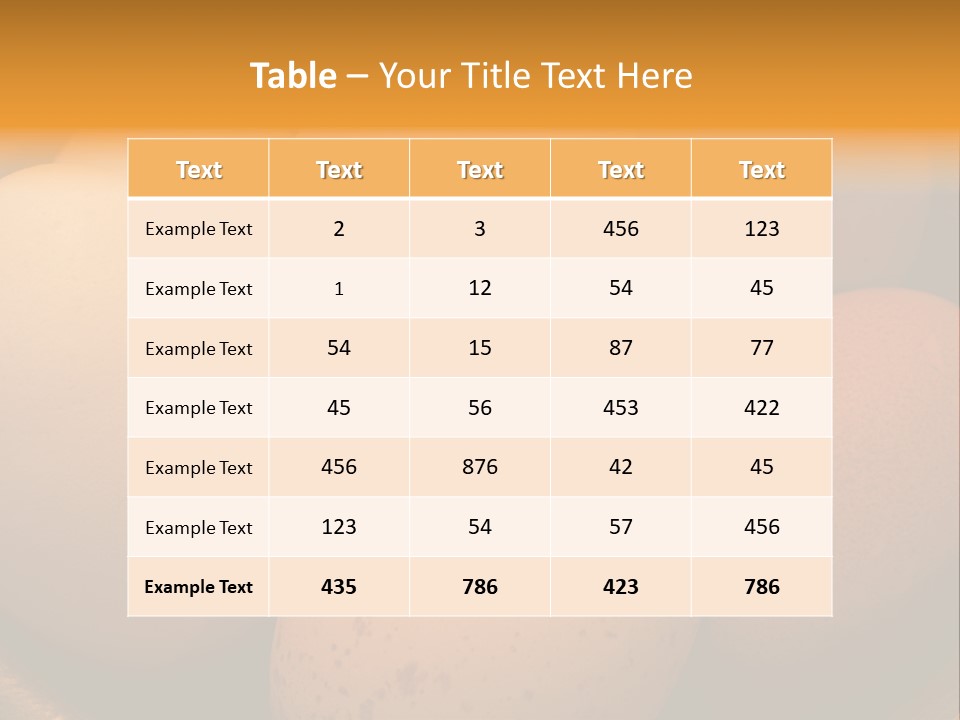 Organically Produced Free Range Eggs Showing Diversity And Variety PowerPoint Template