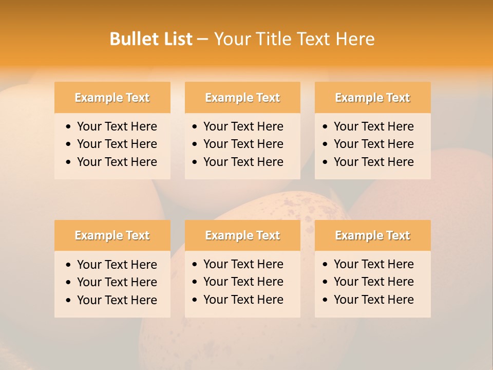 Organically Produced Free Range Eggs Showing Diversity And Variety PowerPoint Template
