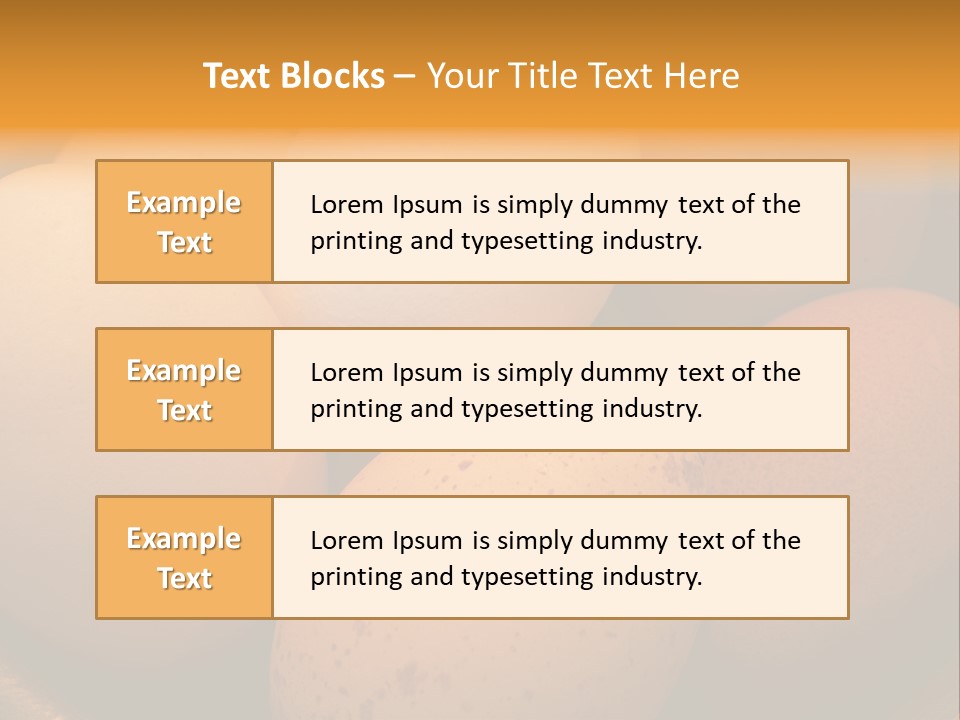 Organically Produced Free Range Eggs Showing Diversity And Variety PowerPoint Template