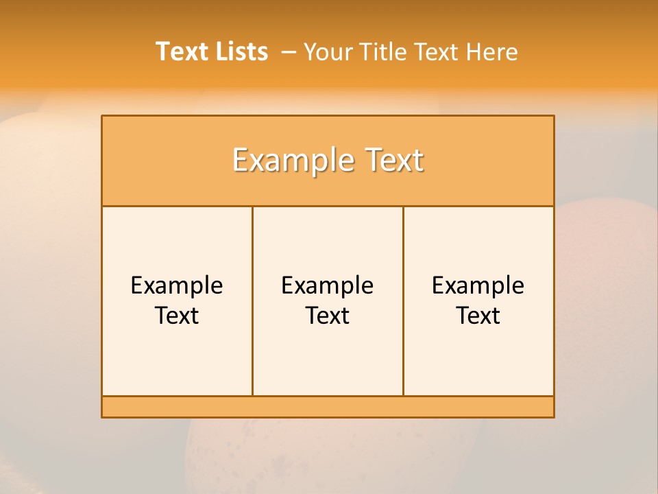 Organically Produced Free Range Eggs Showing Diversity And Variety PowerPoint Template