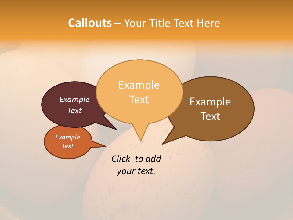 Organically Produced Free Range Eggs Showing Diversity And Variety PowerPoint Template