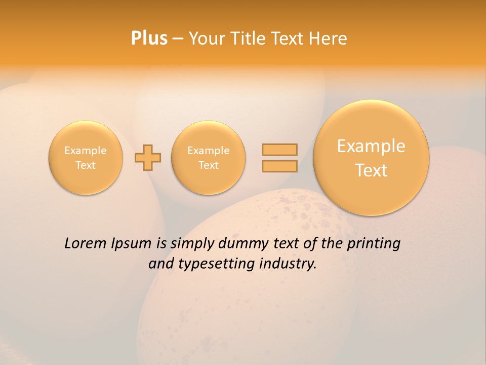 Organically Produced Free Range Eggs Showing Diversity And Variety PowerPoint Template