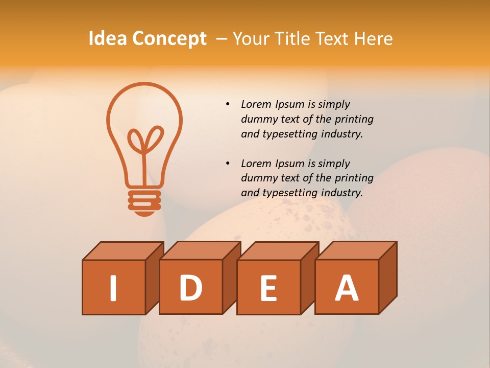 Organically Produced Free Range Eggs Showing Diversity And Variety PowerPoint Template