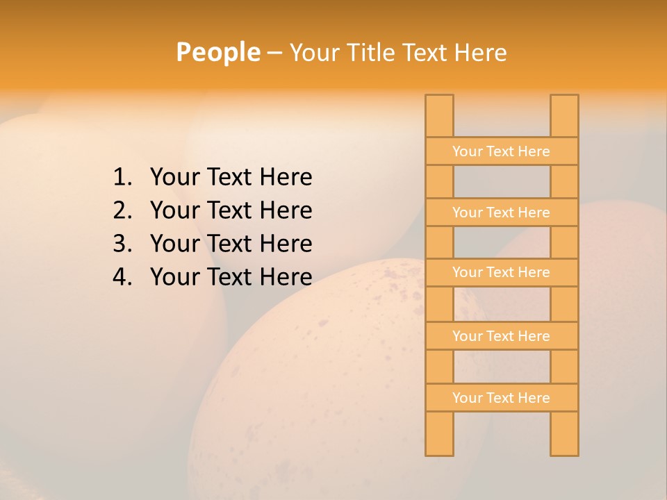 Organically Produced Free Range Eggs Showing Diversity And Variety PowerPoint Template