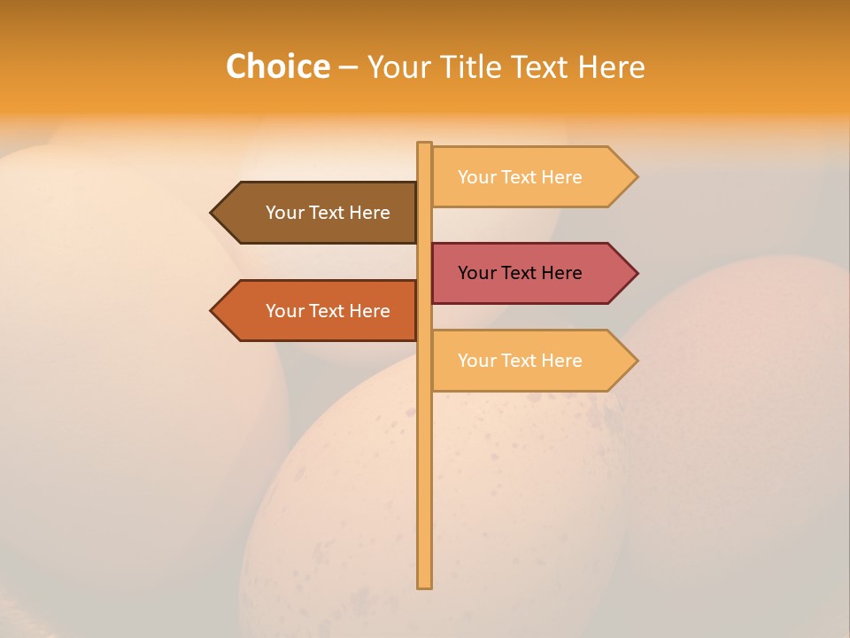 Organically Produced Free Range Eggs Showing Diversity And Variety PowerPoint Template