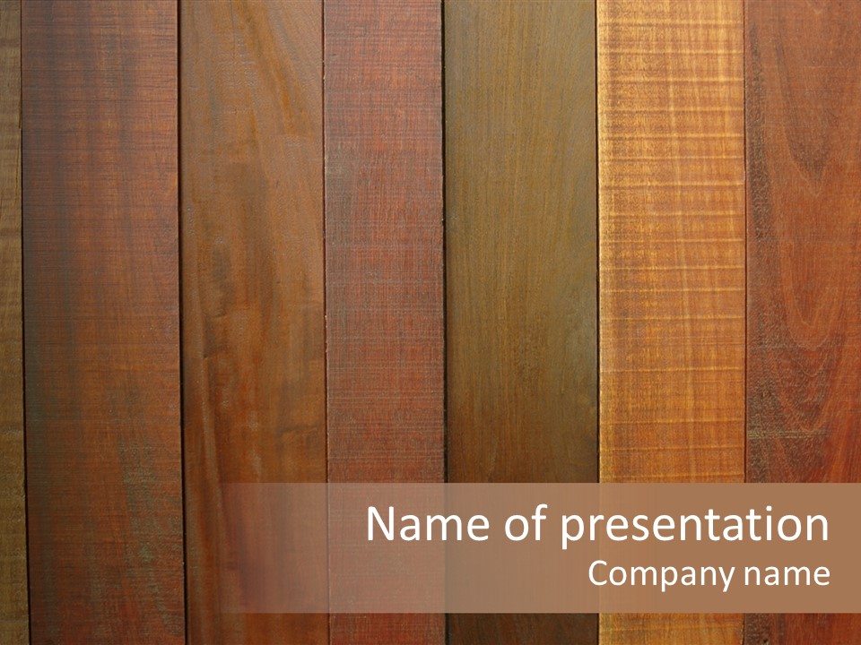 Brazilian Cherry Wood Floor. PowerPoint Template